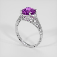 2.23 Ct. Purple Sapphire Ring, 18K White Gold 2