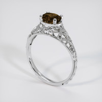 0.90 Ct. Brown Sapphire Ring, 18K White Gold 2
