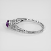 0.51 Ct. Purple Sapphire Ring, 18K White Gold 4