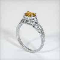 0.81 Ct. Sapphire Ring, 18K White Gold 2