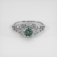 0.90 Ct. Sapphire Ring, 18K White Gold 1