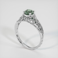 0.90 Ct. Sapphire Ring, 18K White Gold 2