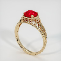 1.10 Ct. Pinkish Red Ruby Ring, 10K Yellow Gold 2
