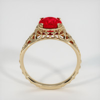 1.10 Ct. Pinkish Red Ruby Ring, 10K Yellow Gold 3
