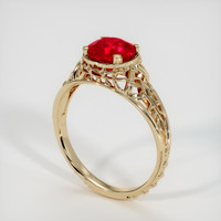 1.20 Ct. Pinkish Red Ruby Ring, 10K Yellow Gold 2