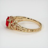 1.20 Ct. Pinkish Red Ruby Ring, 10K Yellow Gold 4