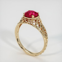 1.51 Ct. Purplish Red Ruby Ring, 10K Yellow Gold 2