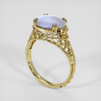 4.35 Ct. Grey Sapphire Ring, 10K Yellow Gold 2