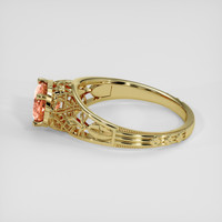 1.59 Ct. Padparadscha Sapphire Ring, 14K Yellow Gold 4