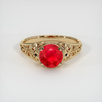 1.20 Ct. Ruby Ring, 14K Yellow Gold 1