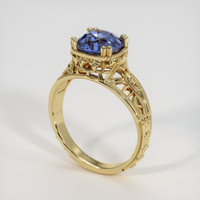 2.26 Ct. Blue Sapphire Ring, 14K Yellow Gold 2