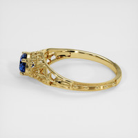 0.94 Ct. Blue Sapphire Ring, 14K Yellow Gold 4