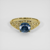 1.27 Ct. Blue Sapphire Ring, 14K Yellow Gold 1