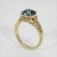 3.02 Ct. Bi Color / Parti Sapphire Ring, 14K Yellow Gold 2
