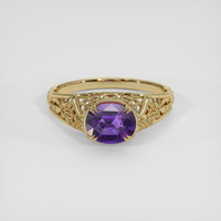 1.27 Ct. Purple Sapphire Ring, 14K Yellow Gold 1