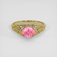 1.44 Ct. Padparadscha Sapphire Ring, 14K Yellow Gold 1