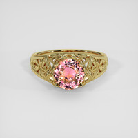1.69 Ct. Padparadscha Sapphire Ring, 14K Yellow Gold 1