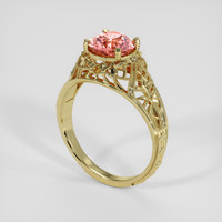 1.69 Ct. Padparadscha Sapphire Ring, 14K Yellow Gold 2