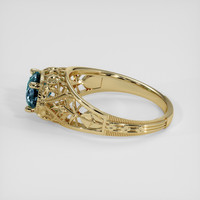 1.52 Ct. Bluish Green Sapphire Ring, 14K Yellow Gold 4