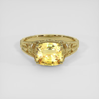 3.12 Ct. Yellow Sapphire Ring, 14K Yellow Gold 1