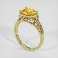 3.12 Ct. Yellow Sapphire Ring, 14K Yellow Gold 2