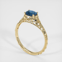 0.72 Ct. Sapphire Ring, 18K Yellow Gold 2