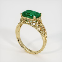 2.71 Ct. Emerald Ring, 18K Yellow Gold 2