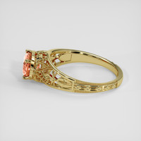 1.59 Ct. Padparadscha Sapphire Ring, 18K Yellow Gold 4