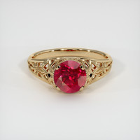 1.51 Ct. Ruby Ring, 18K Yellow Gold 1