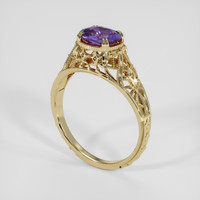 1.27 Ct. Purple Sapphire Ring, 18K Yellow Gold 2
