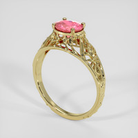 1.44 Ct. Padparadscha Sapphire Ring, 18K Yellow Gold 2