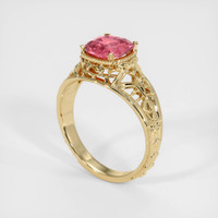 1.61 Ct. Padparadscha Sapphire Ring, 18K Yellow Gold 2