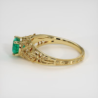 0.78 Ct. Emerald Ring, 18K Yellow Gold 4