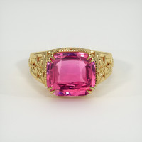 4.05 Ct. Padparadscha Sapphire Ring, 18K Yellow Gold 1