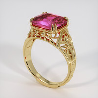 4.05 Ct. Padparadscha Sapphire Ring, 18K Yellow Gold 2