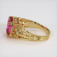 4.05 Ct. Padparadscha Sapphire Ring, 18K Yellow Gold 4
