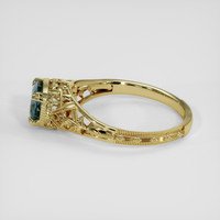 0.99 Ct. Greenish Blue Sapphire Ring, 18K Yellow Gold 4