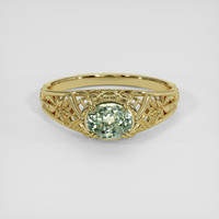 1.40 Ct. Green Sapphire Ring, 18K Yellow Gold 1