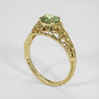 1.40 Ct. Green Sapphire Ring, 18K Yellow Gold 2