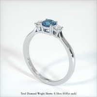 0.63 Ct. Sapphire Ring, Platinum 950 2