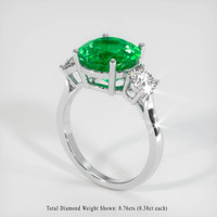 3.71 Ct. Emerald Ring, Platinum 950 2