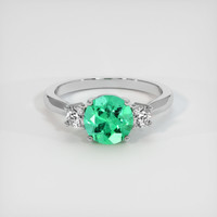 1.31 Ct. Emerald Ring, Platinum 950 1