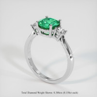 1.31 Ct. Emerald Ring, Platinum 950 2