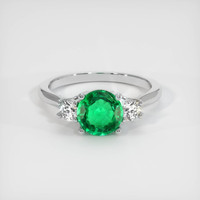 1.25 Ct. Emerald Ring, Platinum 950 1