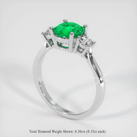 1.25 Ct. Emerald Ring, Platinum 950 2