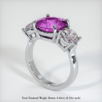 3.58 Ct. Sapphire Ring, Platinum 950 2