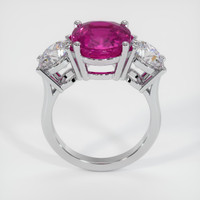 6.52 Ct. Purplish Pink Sapphire Ring, Platinum 950 3