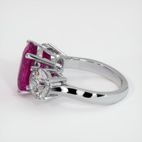 6.52 Ct. Purplish Pink Sapphire Ring, Platinum 950 4