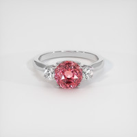 3.07 Ct. Padparadscha Sapphire Ring, Platinum 950 1