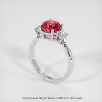 3.07 Ct. Padparadscha Sapphire Ring, Platinum 950 2